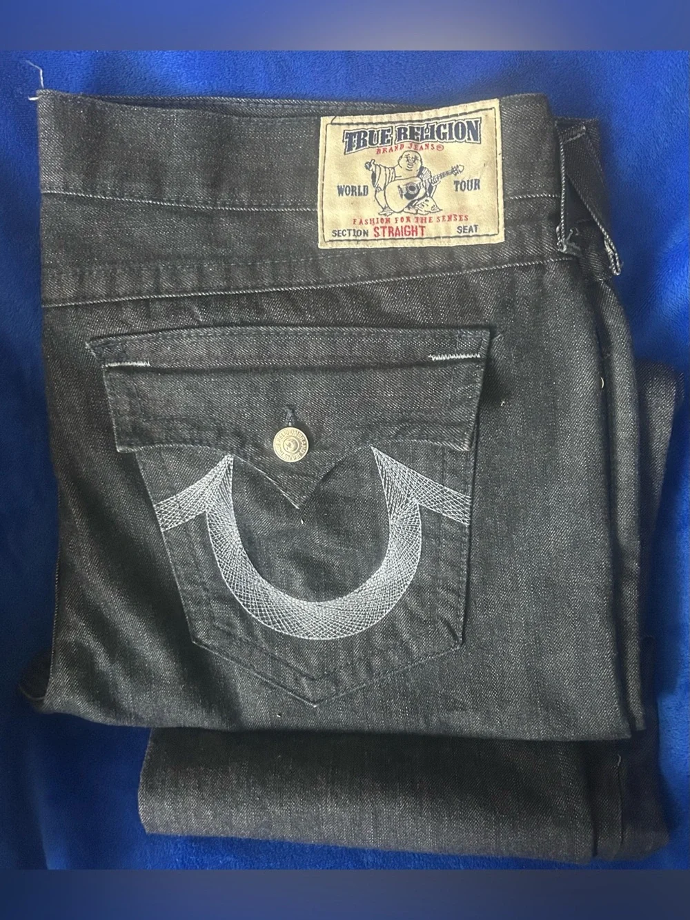 True Religion Men's Dark Blue Straight Jeans, World Tour Edition!